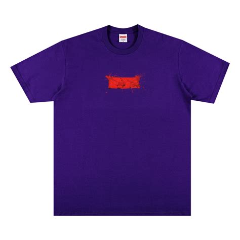 supreme logo tee goat